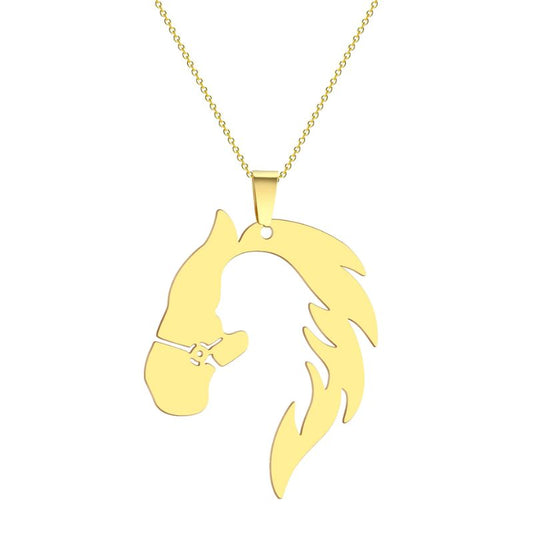 Collier de la cavalière et son cheval