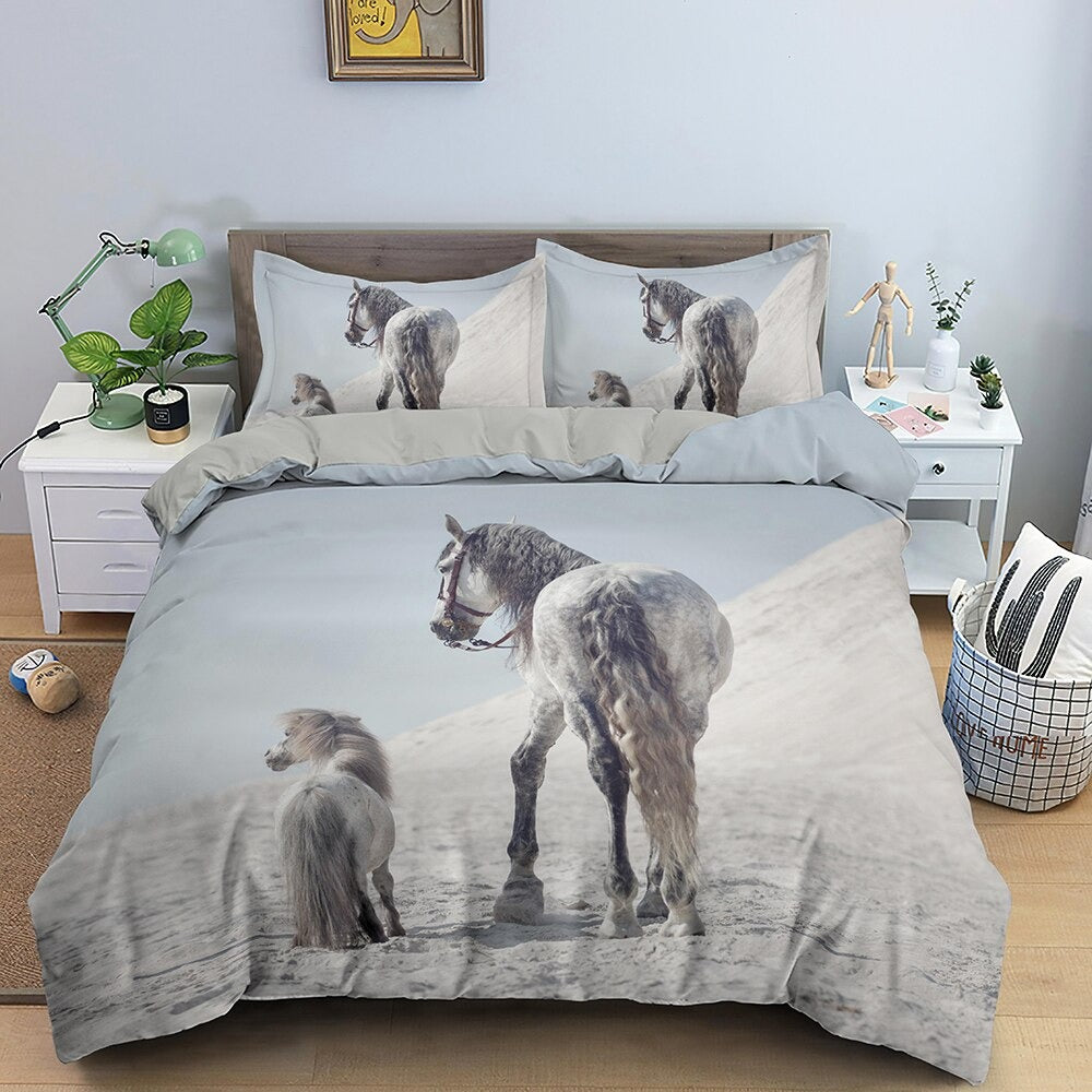 parure de lit cheval fille