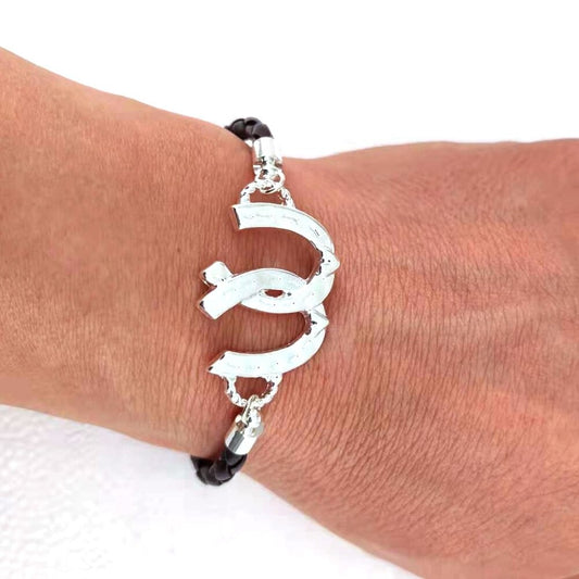 Bracelet Fer à Cheval style crin de cheval