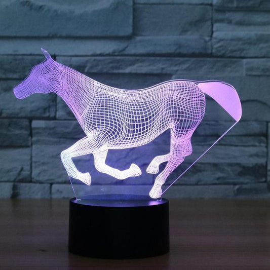 Lampe Cheval hologramme galop