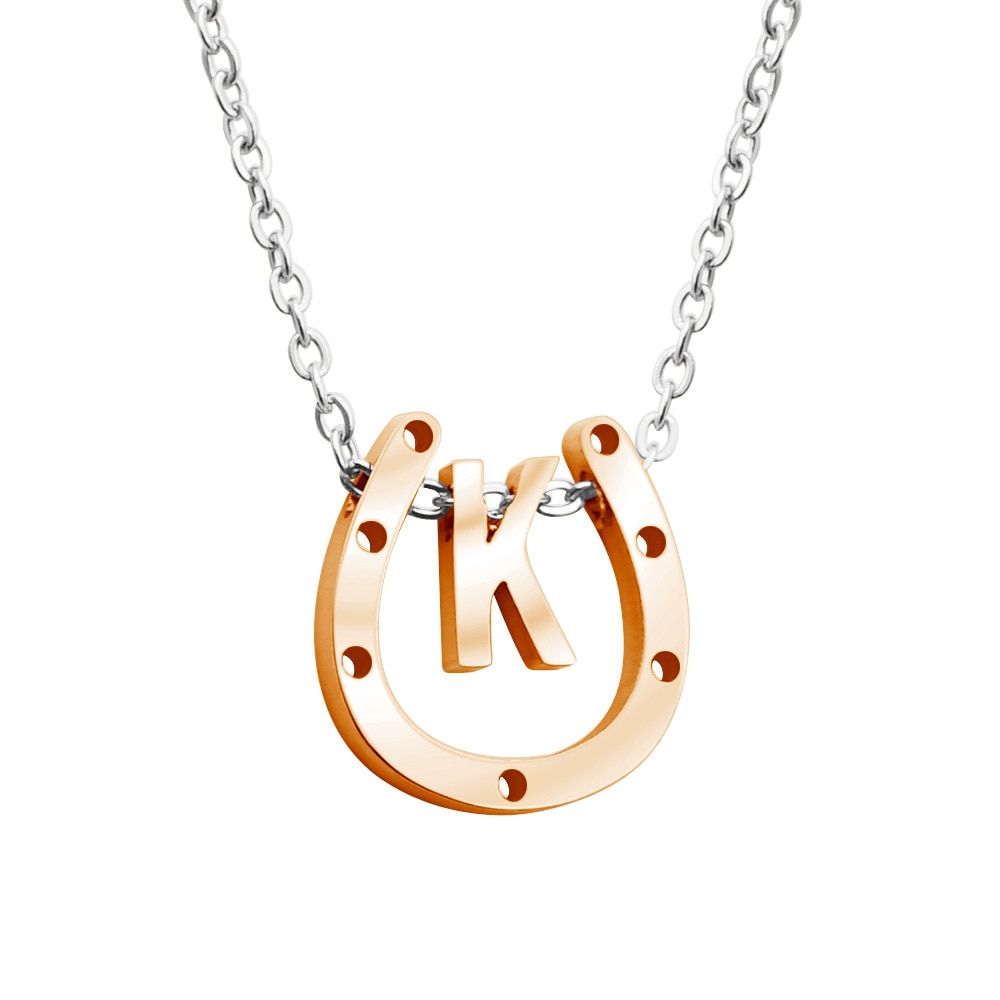 Collier Fer à Cheval Personnalisé Initiale