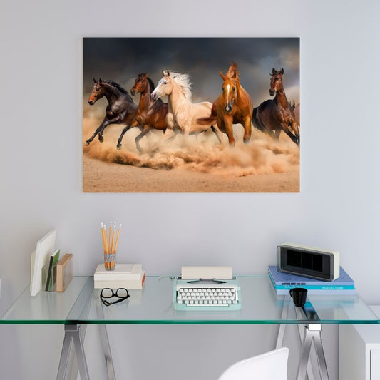 Poster Cheval Tempête de Sable