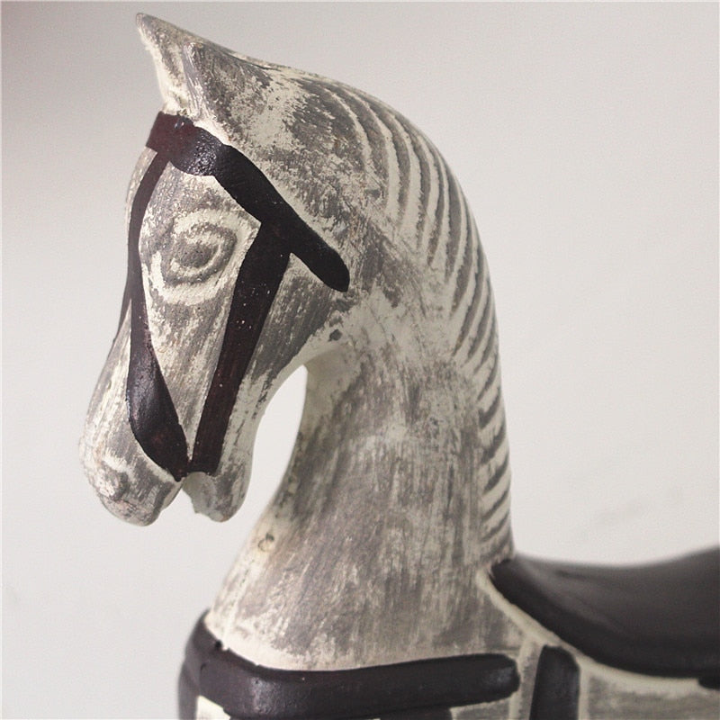 Statue Cheval Bois