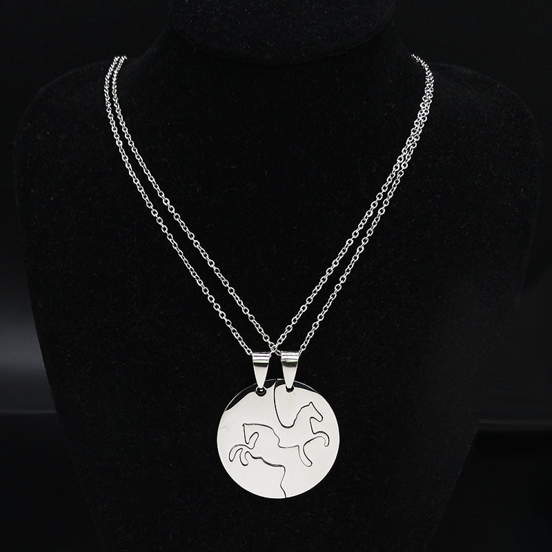 Collier Cheval <br> Pendentif puzzle