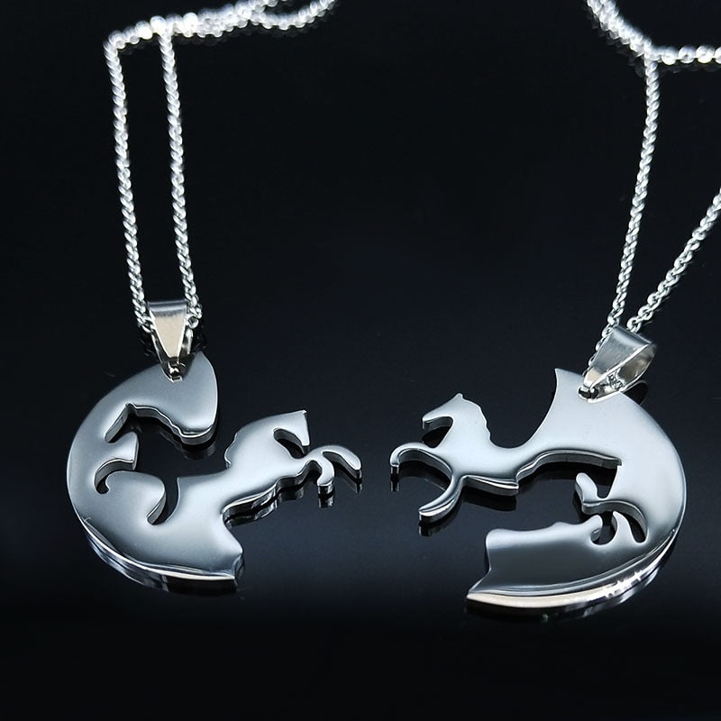 Collier Cheval <br> Pendentif puzzle