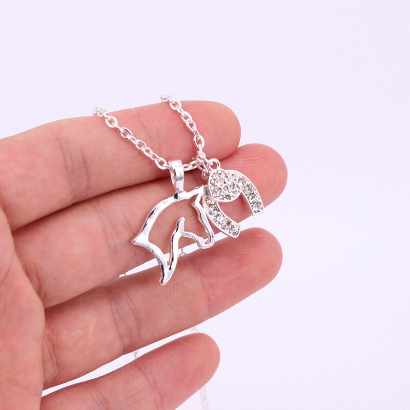 Collier Cheval Triple pendentifs