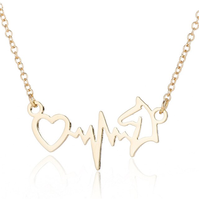 Collier Cheval <br> Rythme Cardiaque amour du cheval
