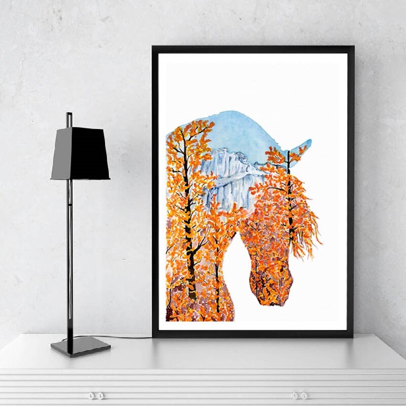 Tableau Silhouette Cheval