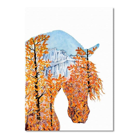Tableau Silhouette Cheval