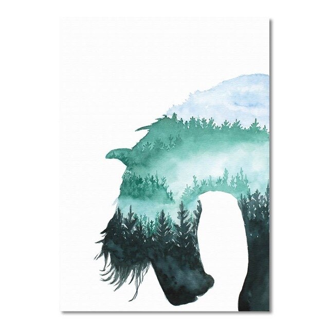 Tableau Silhouette Cheval
