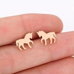 Boucle d'oreille cheval fille