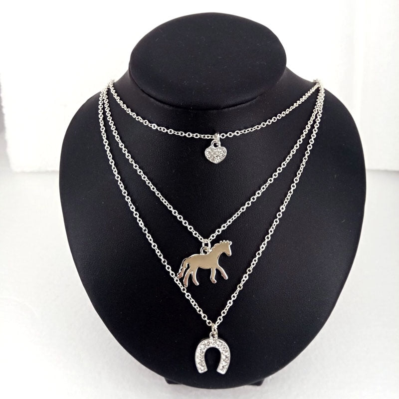 Collier Cheval <br> Ensemble de trois colliers