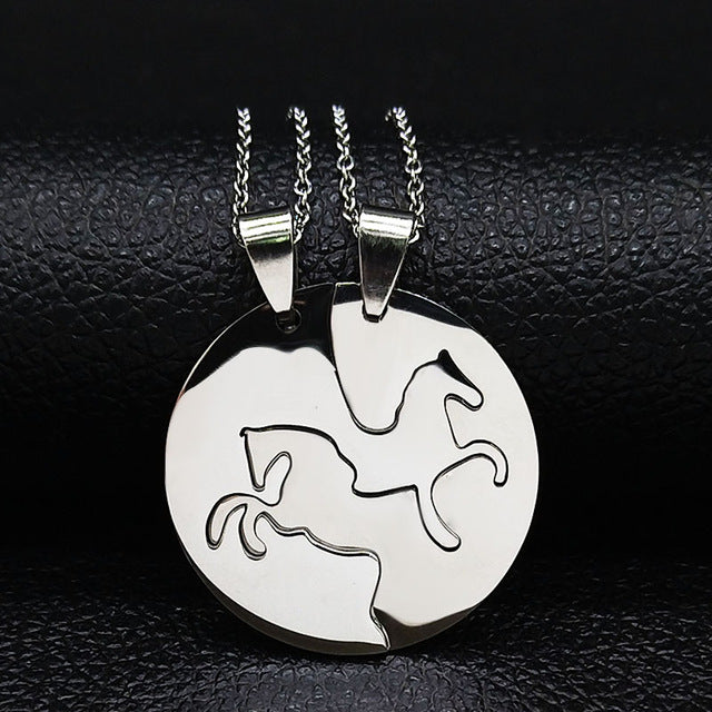 Collier Cheval <br> Pendentif puzzle