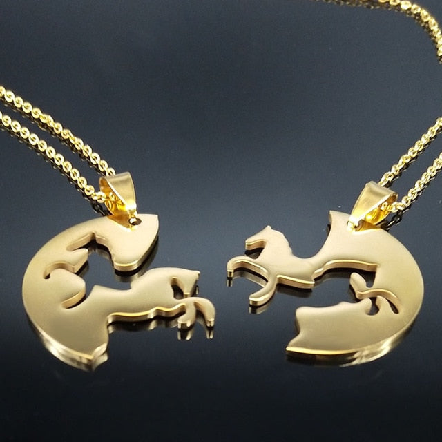 Collier Cheval <br> Pendentif puzzle