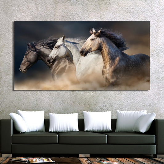 Tableau Trio de Chevaux au Galop
