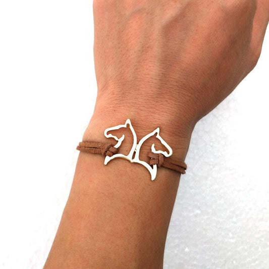Bracelet Cheval Tête de Chevaux