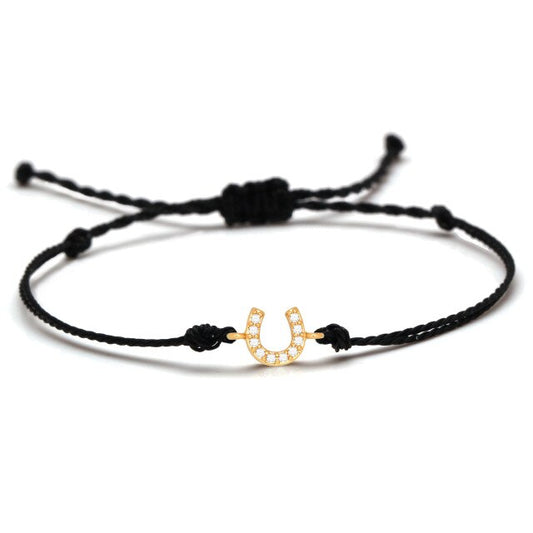 Bracelet Cheval <br> Fer à Cheval Ficelle