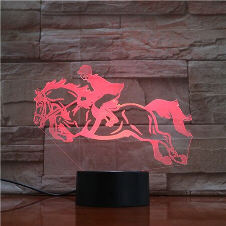 Lampe Cheval Saut du cavalier