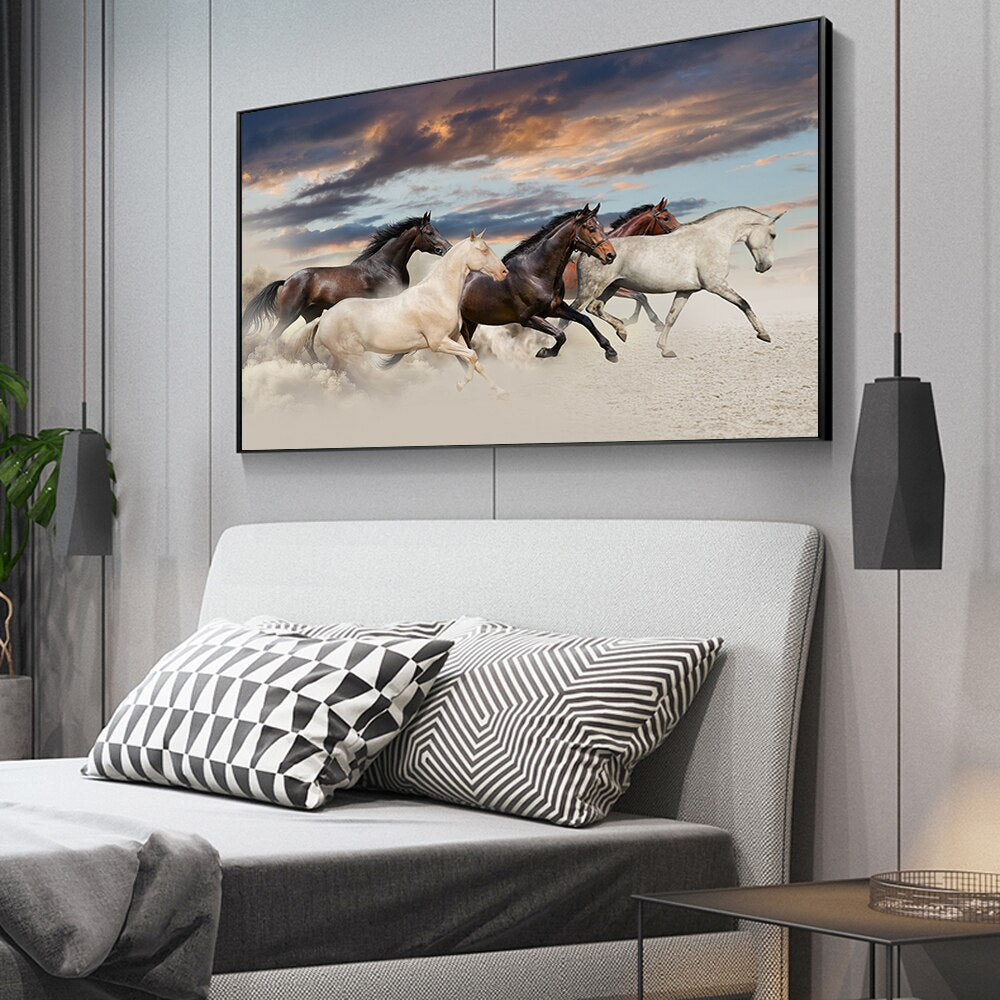 Tableau Chevaux au Galop