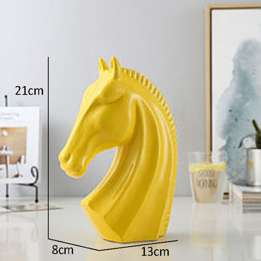 Statue Cheval <br> Buste en Céramique