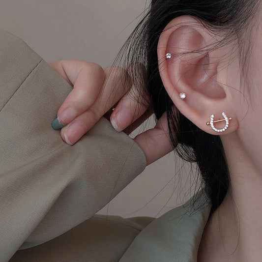 Boucles d'oreilles clou Fer à Cheval