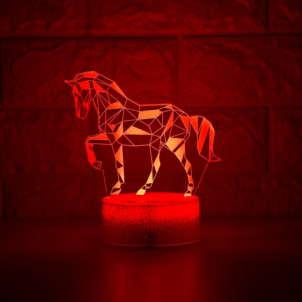 Lampe 3d cheval
