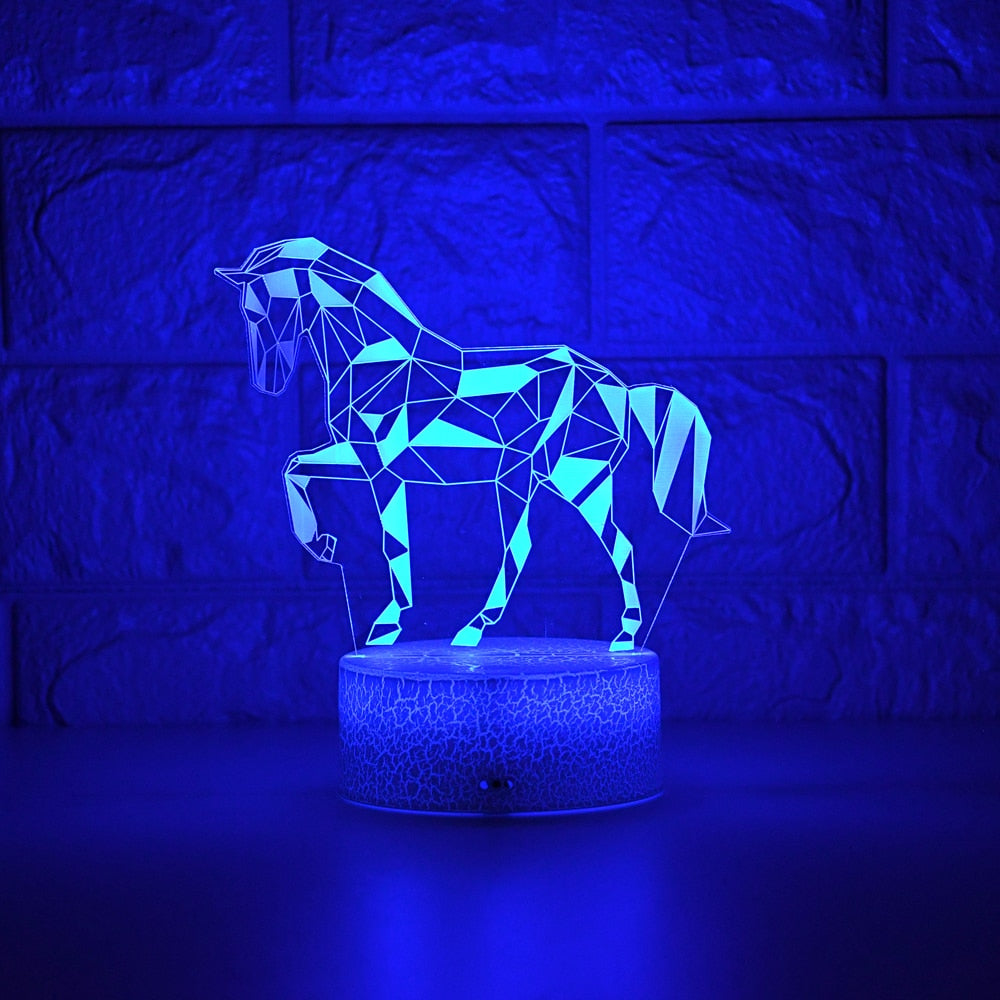 Lampe 3d cheval