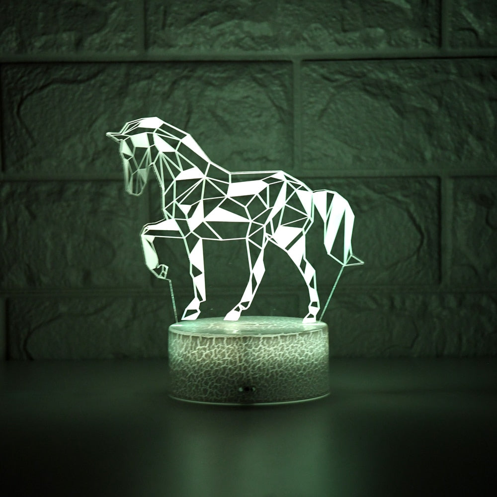 Lampe 3d cheval