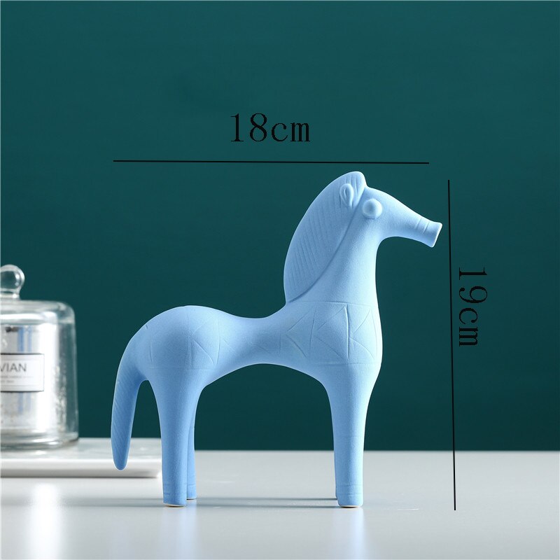 Statue Cheval abstrait coloré
