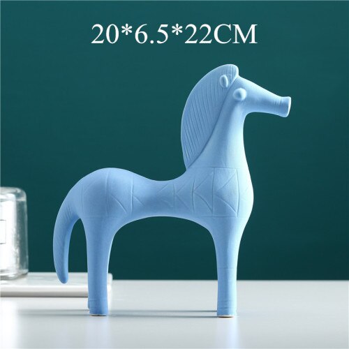 Statue Cheval abstrait coloré