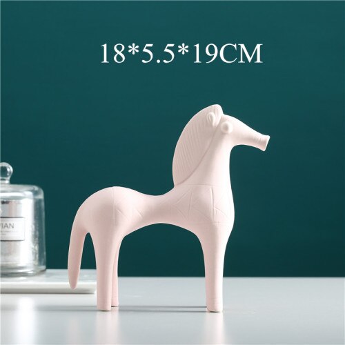 Statue Cheval abstrait coloré