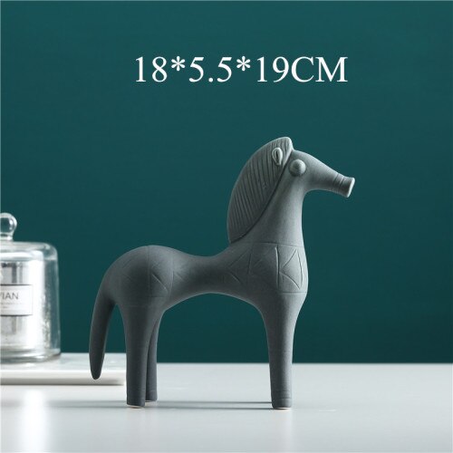 Statue Cheval abstrait coloré