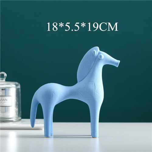 Statue Cheval abstrait coloré