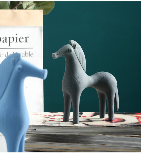 Statue Cheval abstrait coloré