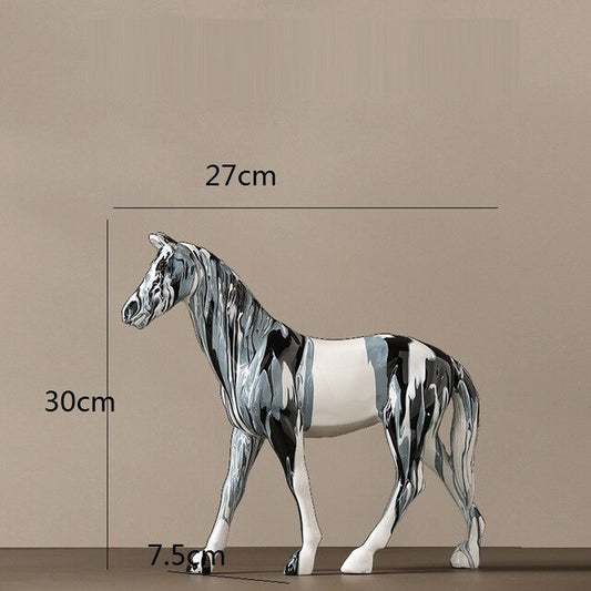 statue cheval coloré