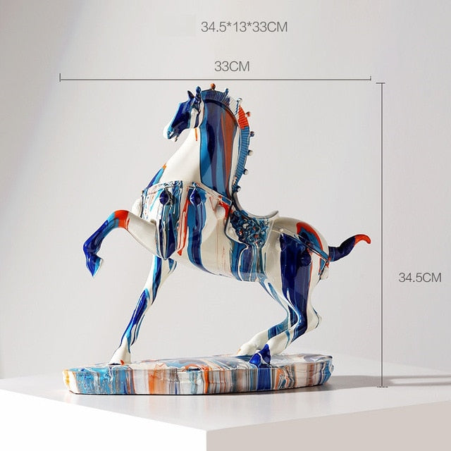 statue cheval coloré