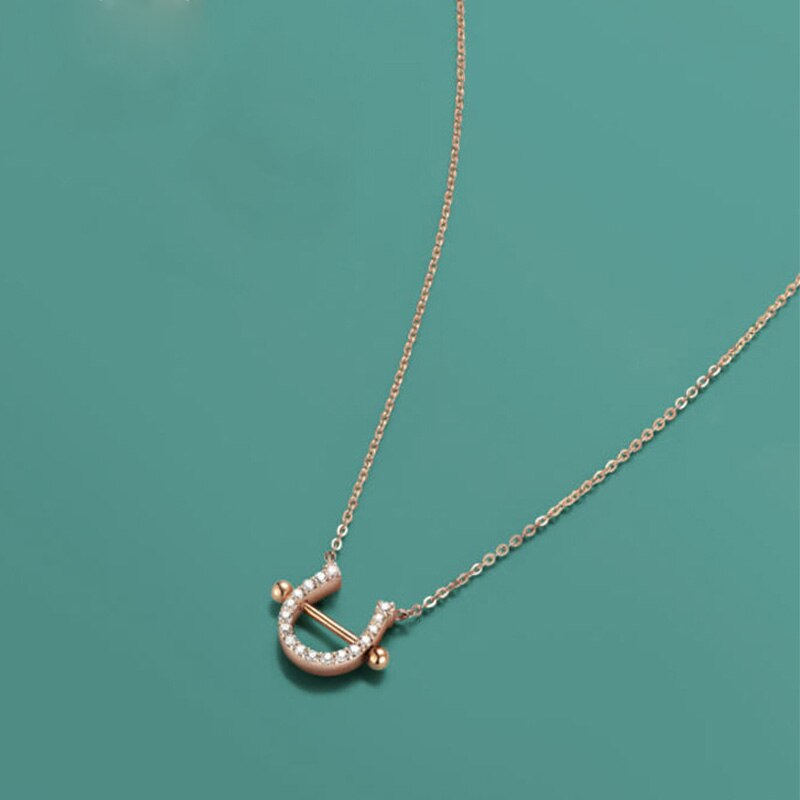 Collier clou fer à cheval en argent