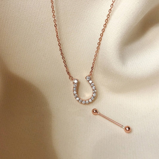 Collier clou fer à cheval en argent