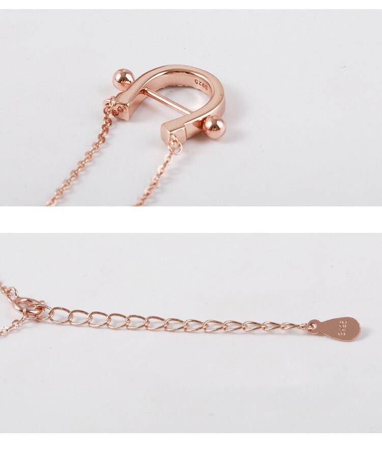 Collier clou fer à cheval en argent