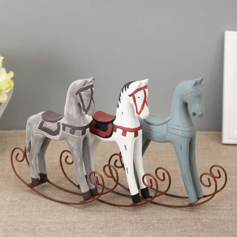 Statue Cheval Bois