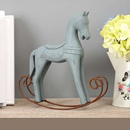 Statue Cheval Bois