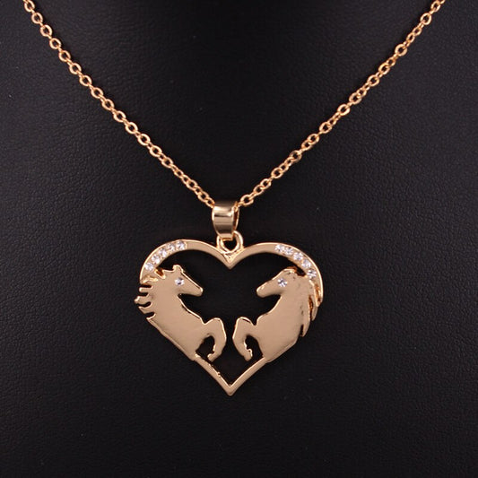 Collier Cheval <br> Deux Chevaux cabrés