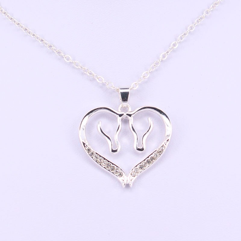 Collier Cheval Cœur amour des chevaux