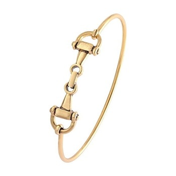bracelet mors cheval plaqué or