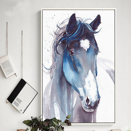 Tableau Cheval Bleu