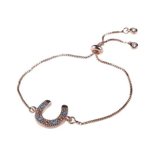 Bracelet Cheval Fer à Cheval Cristaux