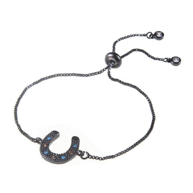 Bracelet Cheval Fer à Cheval Cristaux