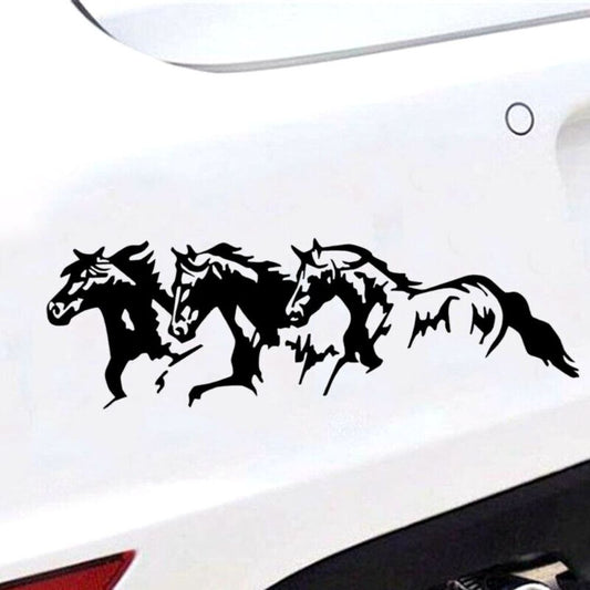 stickers cheval voiture