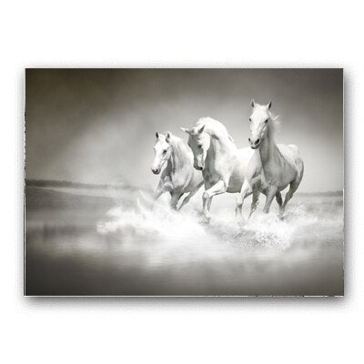 tableau cheval camargue