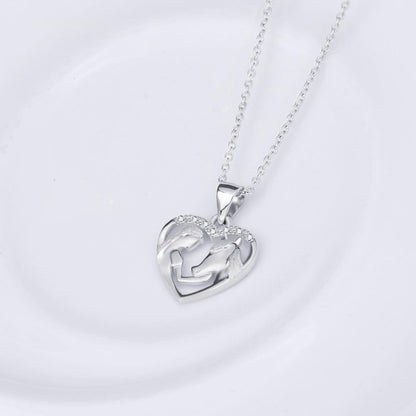 Collier Fille qui nourrit son Cheval (Argent)